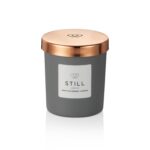 Positive Energy Mini Candle STILL in Matt Grey 9cl with a Rose Gold Mini Candle lids - The Universal Soul Company