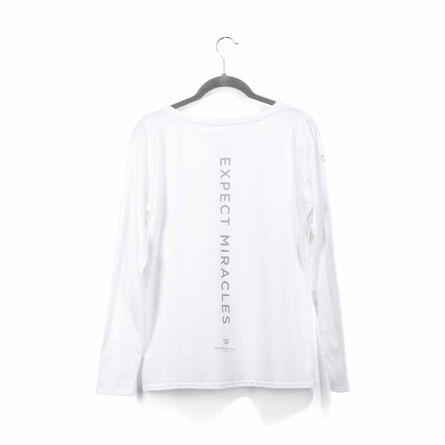 Expect Miracles Hand Embroidered T-shirt - long sleeved - Limited Edition Back - The Universal Soul Company