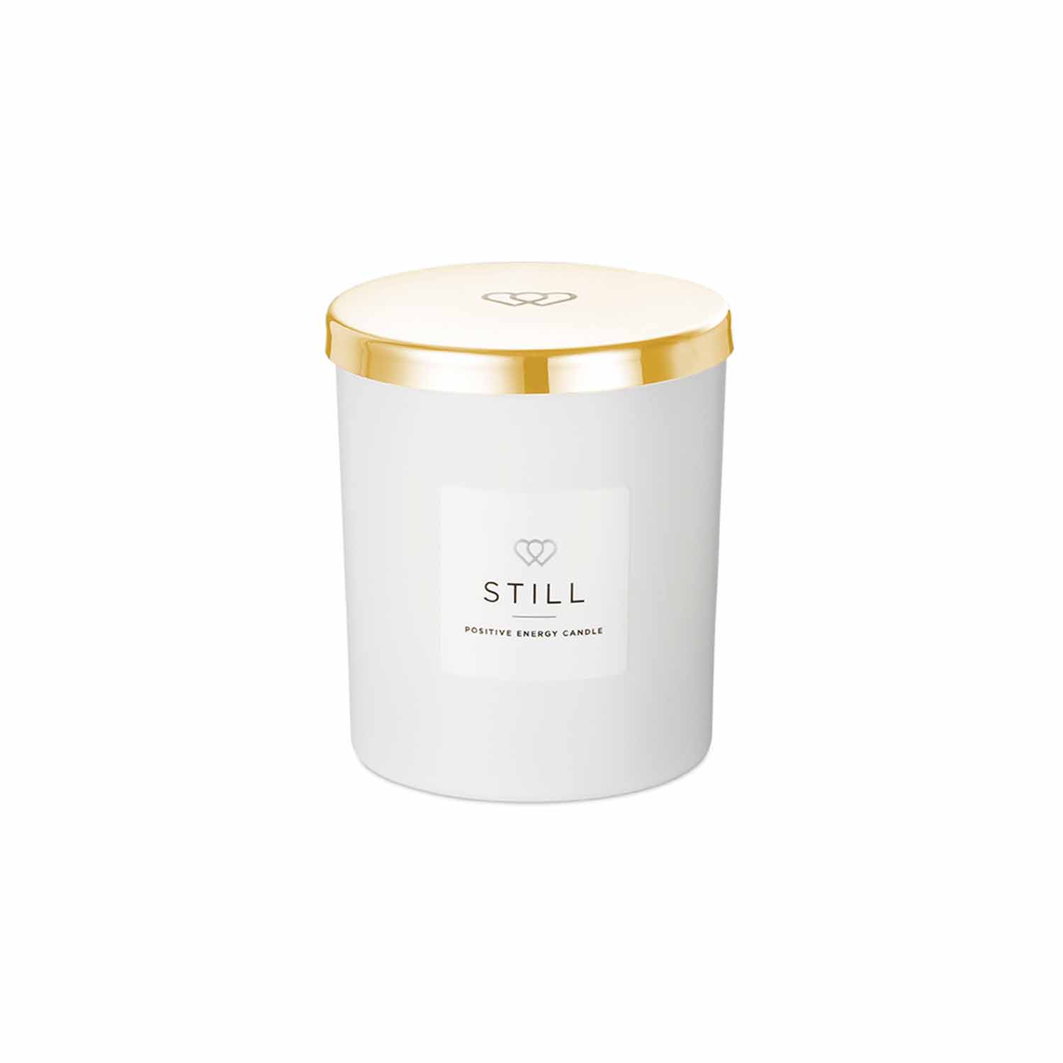 Positive energy Candle Still 30cl snow white with gold lid - The Universal Soul Company